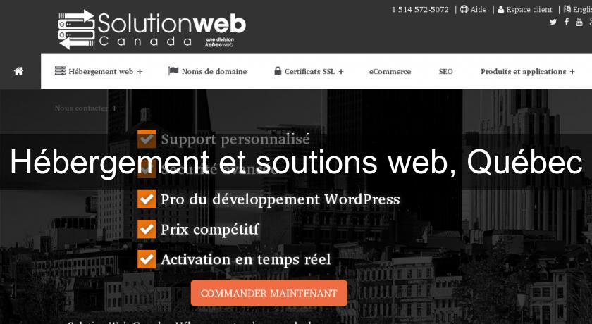 Hébergement et soutions web, Québec Hébergement et soutions web, Québec