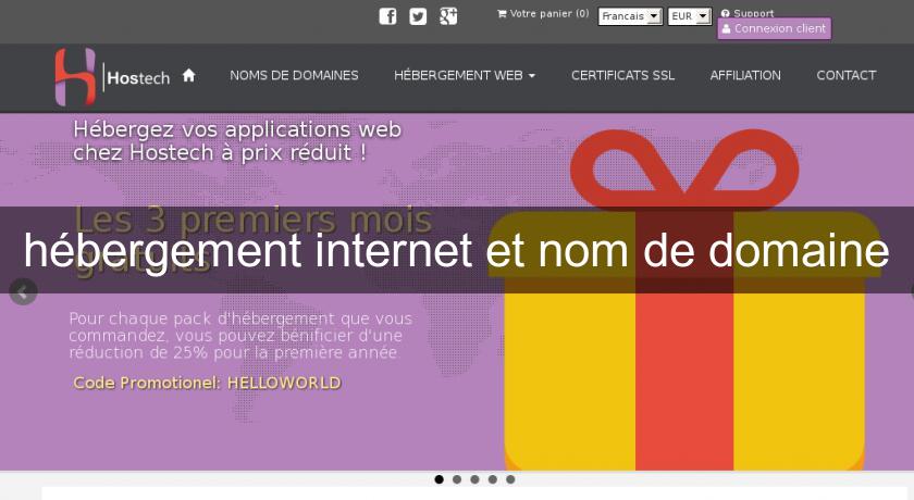 hébergement internet et nom de domaine