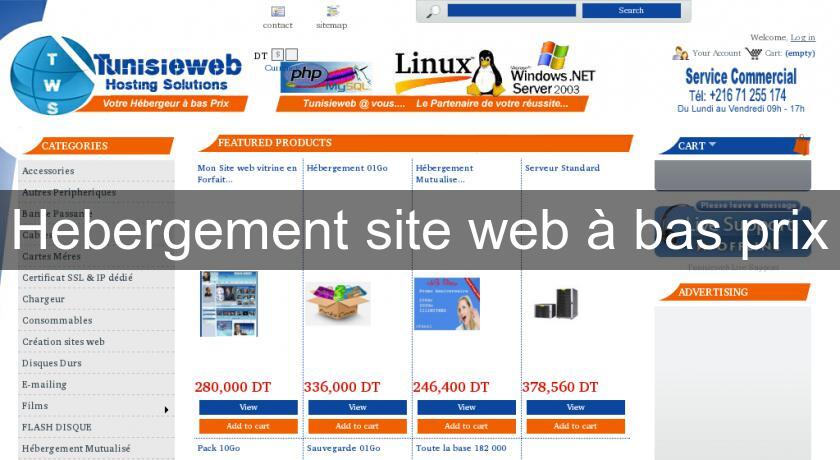 Hebergement site web à bas prix