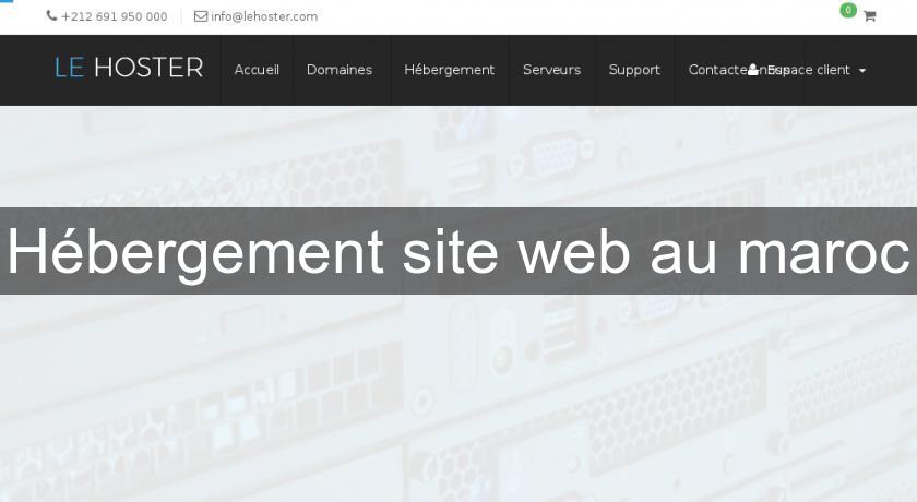 Hébergement site web au maroc