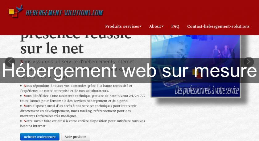 Hébergement web sur mesure Hébergement web sur mesure