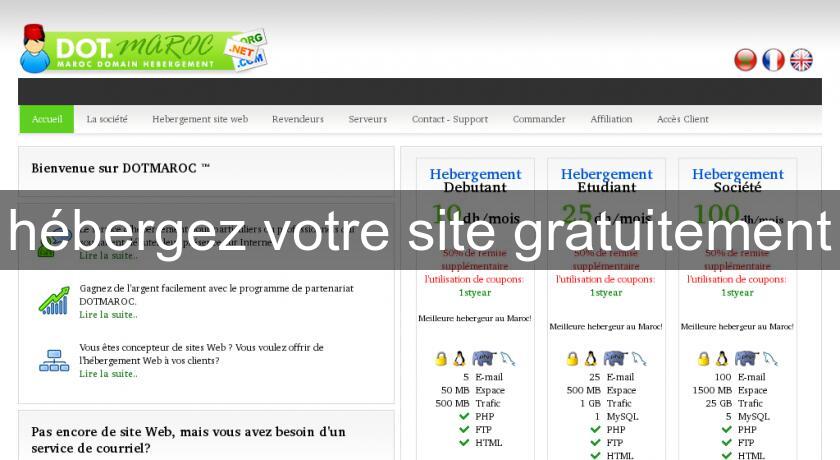 hébergez votre site gratuitement