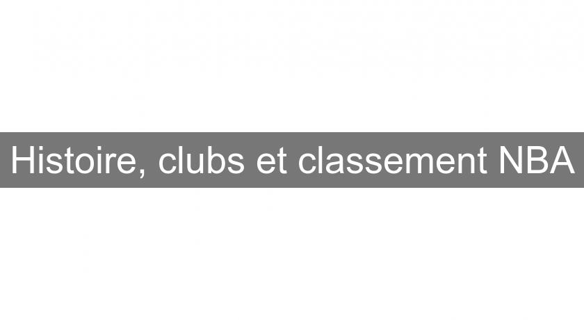Histoire, clubs et classement NBA Histoire, clubs et classement NBA