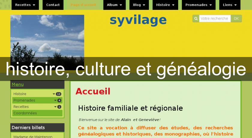 histoire, culture et généalogie