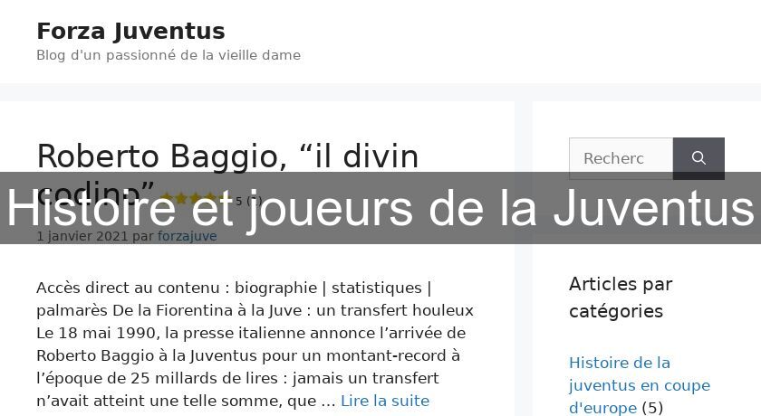 Histoire et joueurs de la Juventus Histoire et joueurs de la Juventus