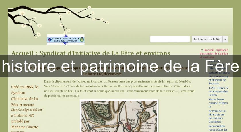 histoire et patrimoine de la Fère