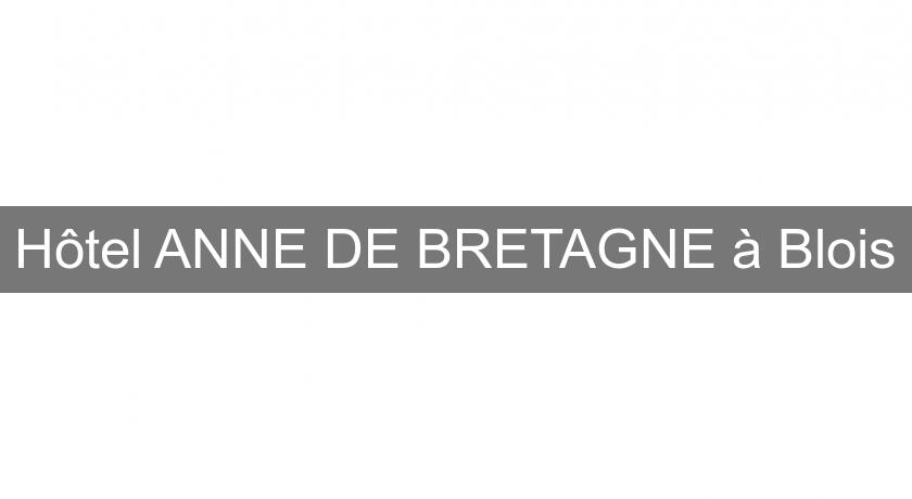 Hôtel ANNE DE BRETAGNE à Blois