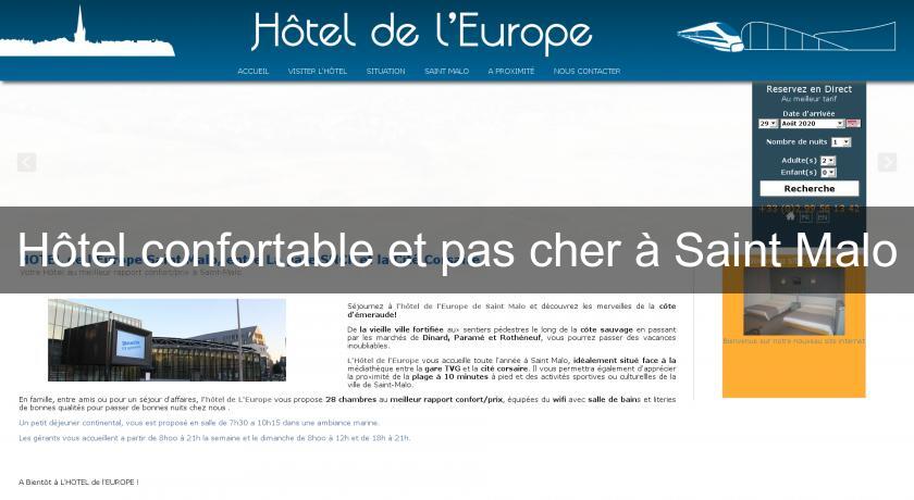 Hôtel confortable et pas cher à Saint Malo