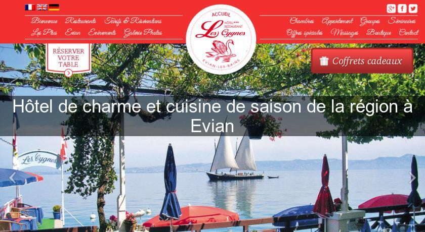 Hôtel de charme et cuisine de saison de la région à Evian Hôtel de charme et cuisine de saison de la région à Evian