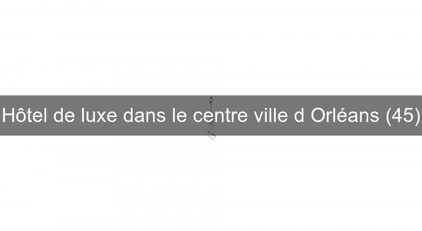 Hôtel de luxe dans le centre ville d'Orléans (45)