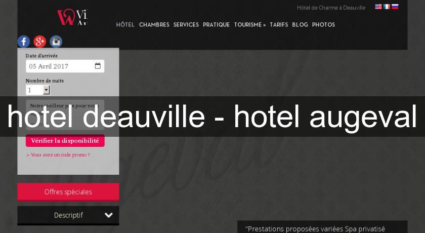 hotel deauville - hotel augeval