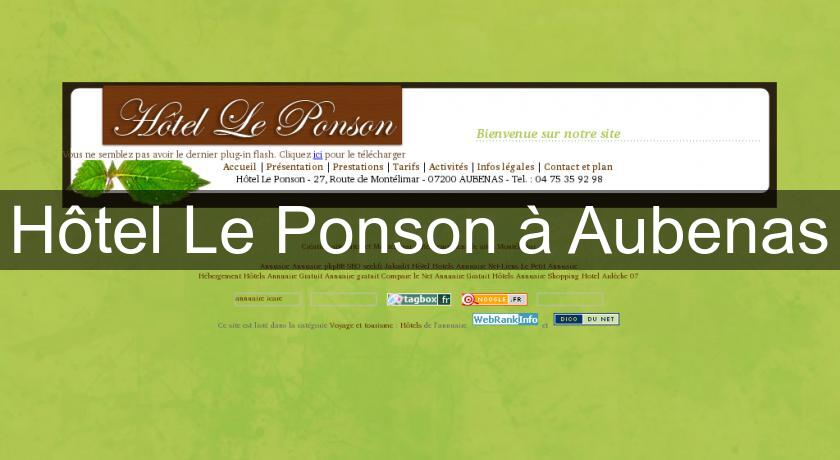 Hôtel Le Ponson à Aubenas Hôtel Le Ponson à Aubenas