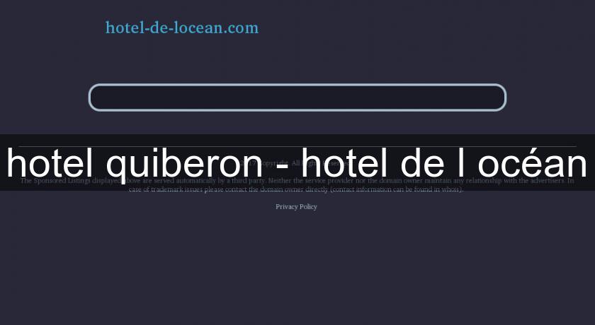 hotel quiberon - hotel de l'océan
