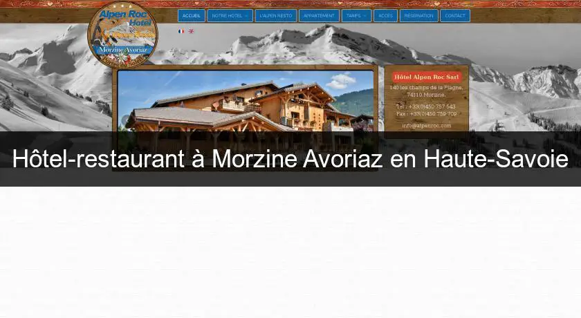 Hôtel-restaurant à Morzine Avoriaz en Haute-Savoie
