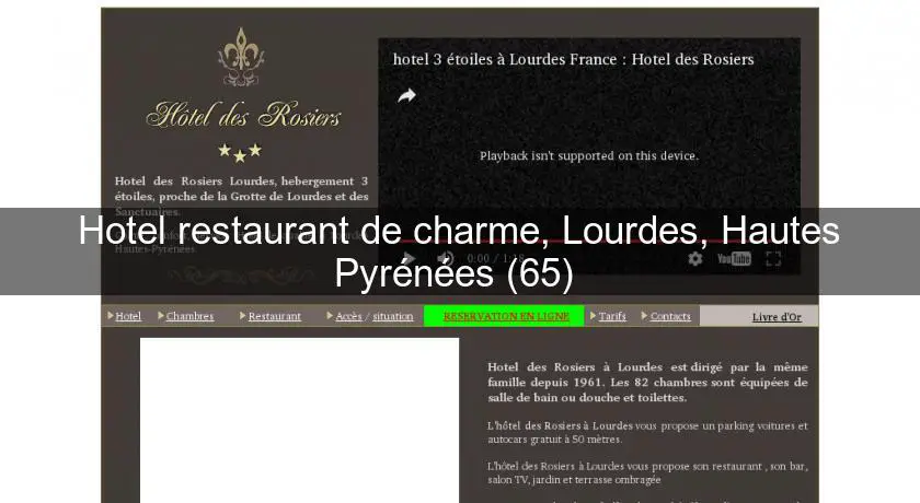 Hotel restaurant de charme, Lourdes, Hautes Pyrénées (65) 