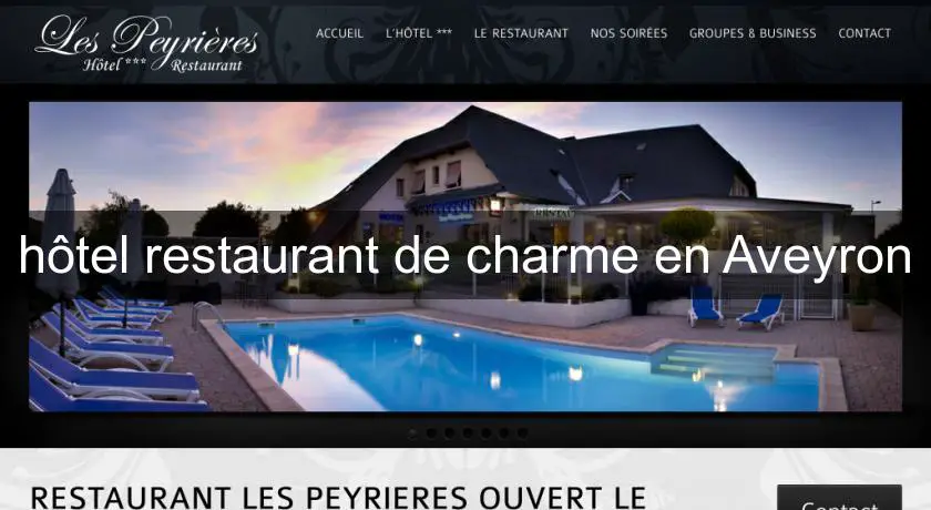 hôtel restaurant de charme en Aveyron
