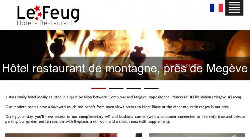 Hôtel restaurant de montagne, près de Megève