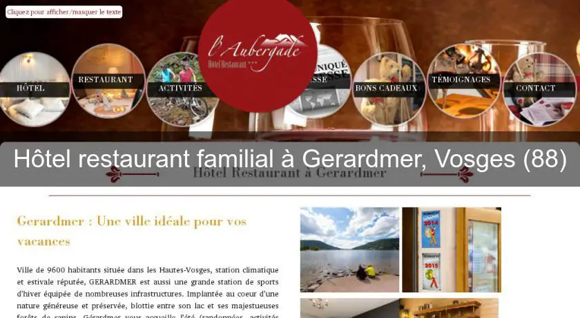 Hôtel restaurant familial à Gerardmer, Vosges (88)