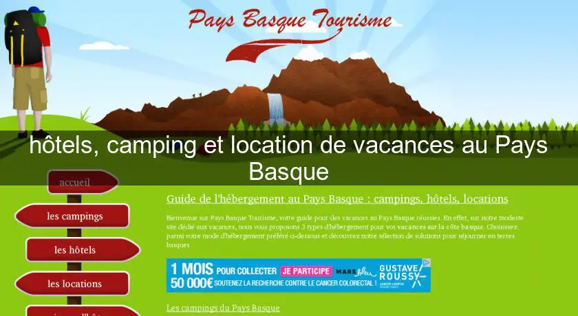 hôtels, camping et location de vacances au Pays Basque