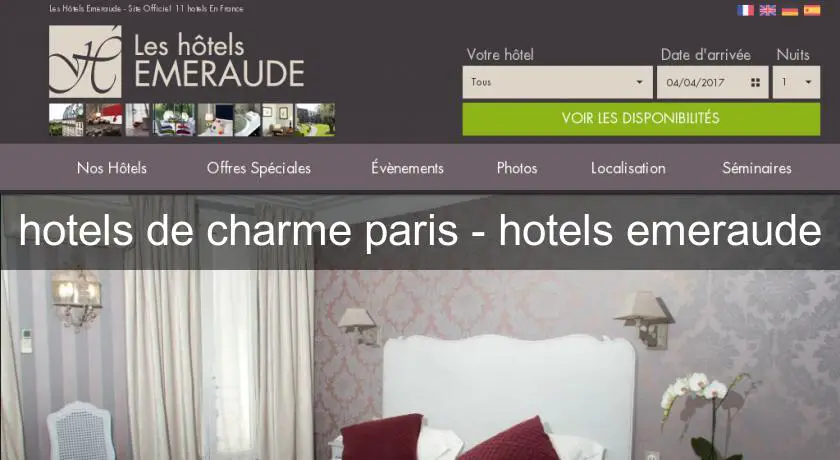 hotels de charme paris - hotels emeraude