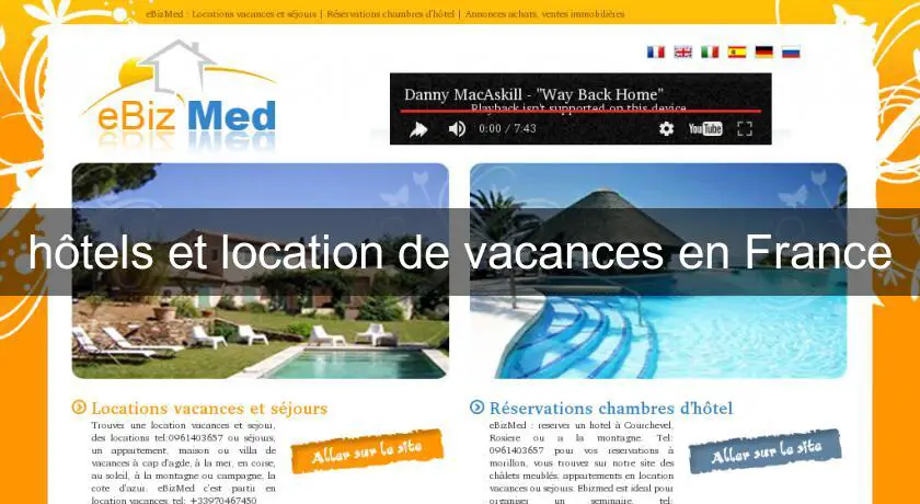hôtels et location de vacances en France