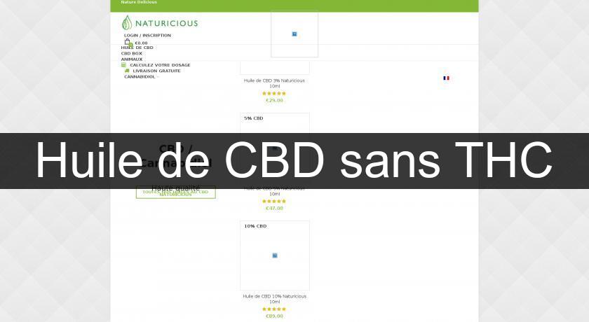 Huile de CBD sans THC