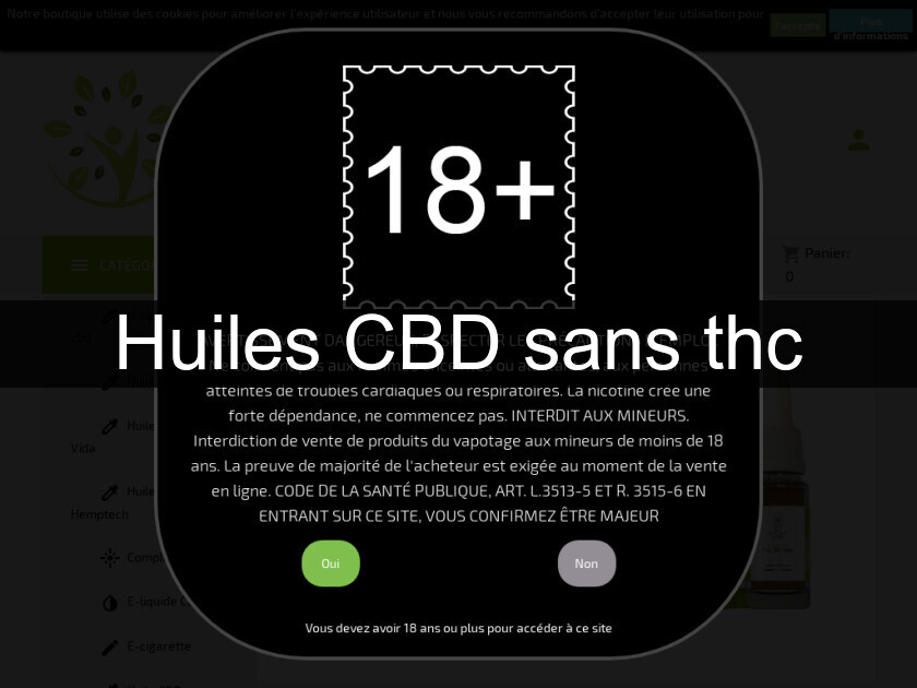 Huiles CBD sans thc Huiles CBD sans thc