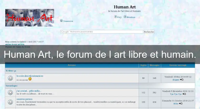 Human Art, le forum de l'art libre et humain.