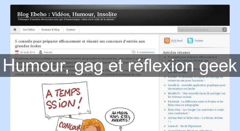 Humour, gag et réflexion geek Humour, gag et réflexion geek