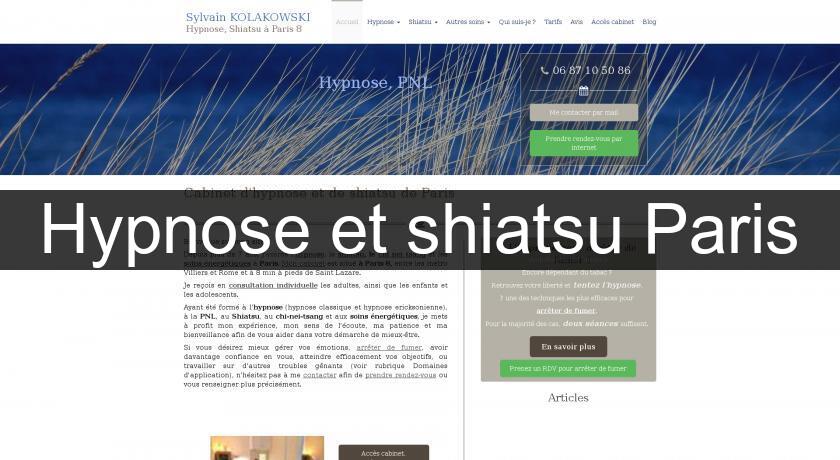 Hypnose et shiatsu Paris