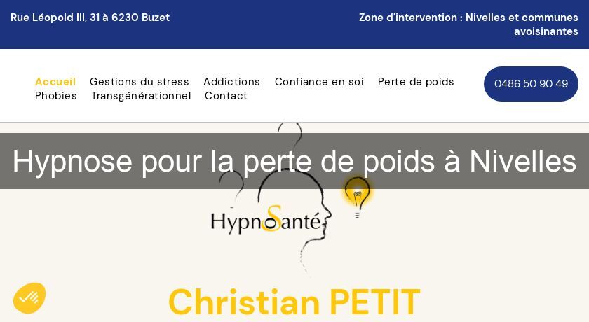 Hypnose pour la perte de poids à Nivelles