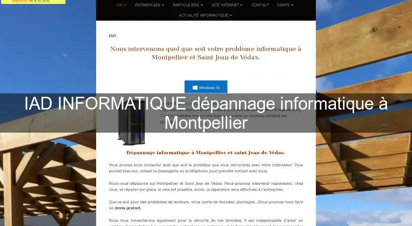 IAD INFORMATIQUE dépannage informatique à Montpellier