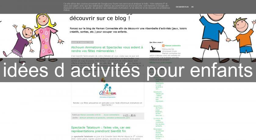 idées d'activités pour enfants idées d'activités pour enfants