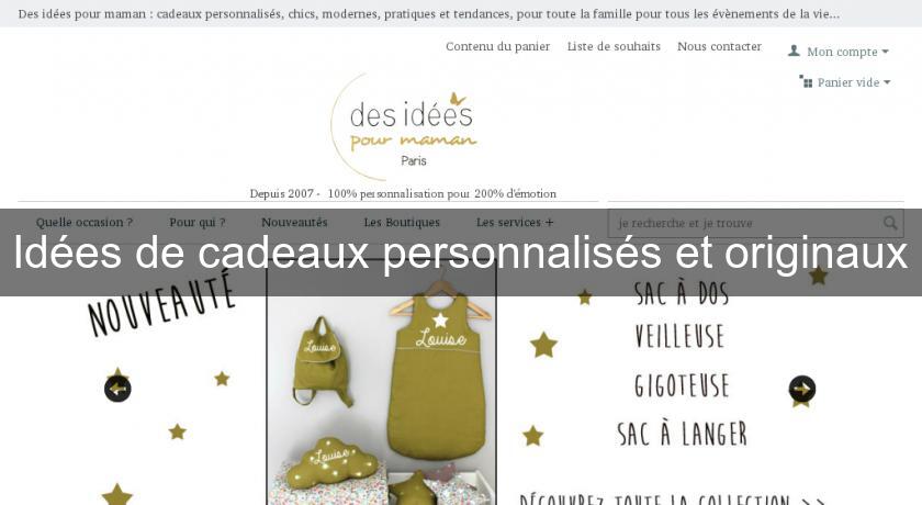 Idées de cadeaux personnalisés et originaux Idées de cadeaux personnalisés et originaux