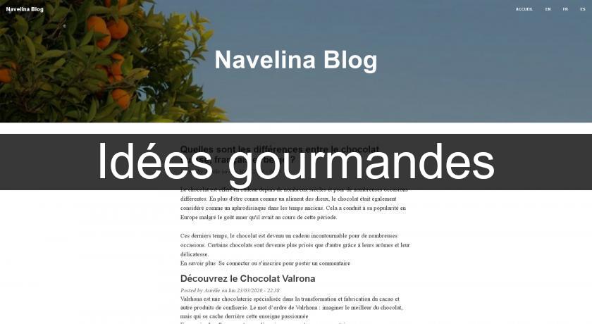 Idées gourmandes Idées gourmandes