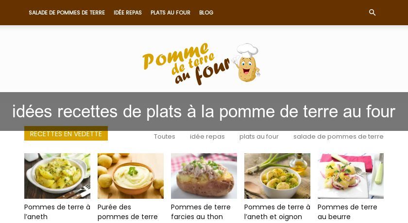 idées recettes de plats à la pomme de terre au four