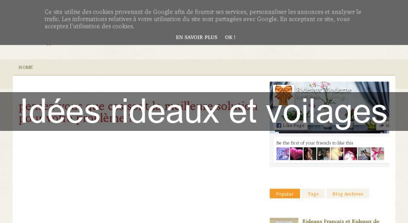 Idées rideaux et voilages Idées rideaux et voilages