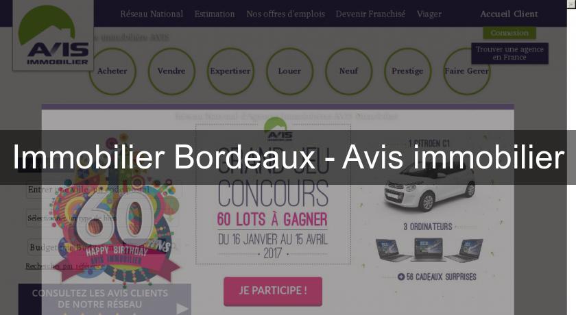 Immobilier Bordeaux - Avis immobilier