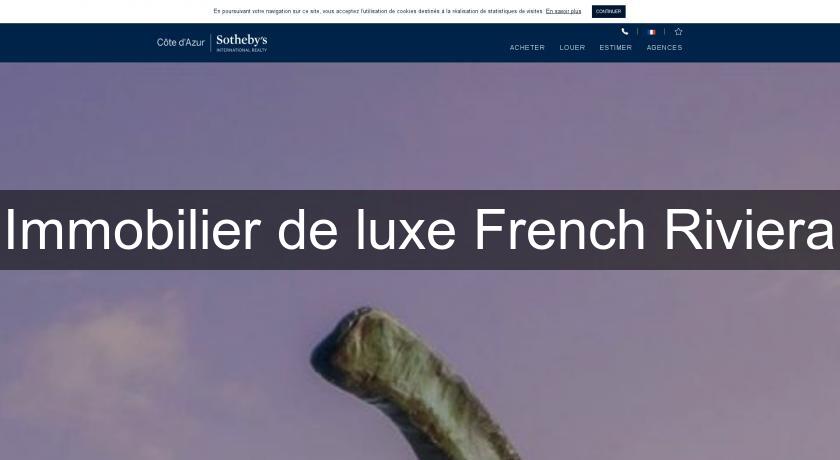Immobilier de luxe French Riviera Immobilier de luxe French Riviera
