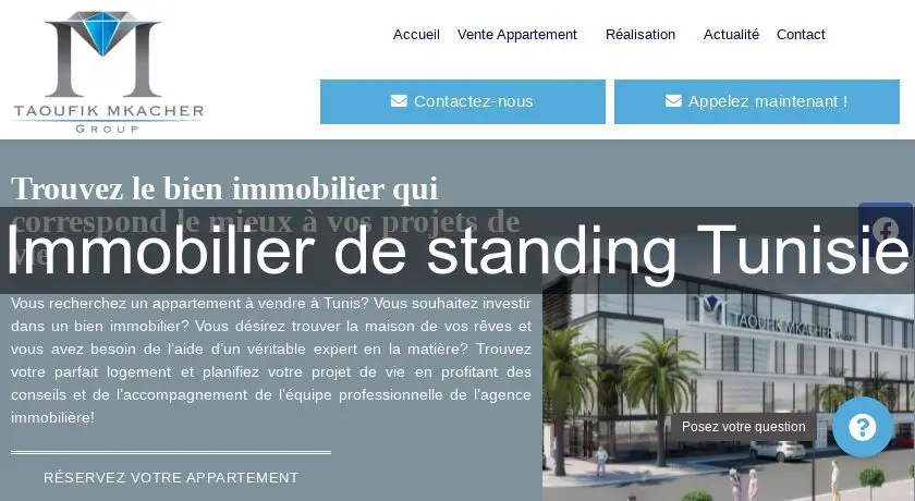 Immobilier de standing Tunisie