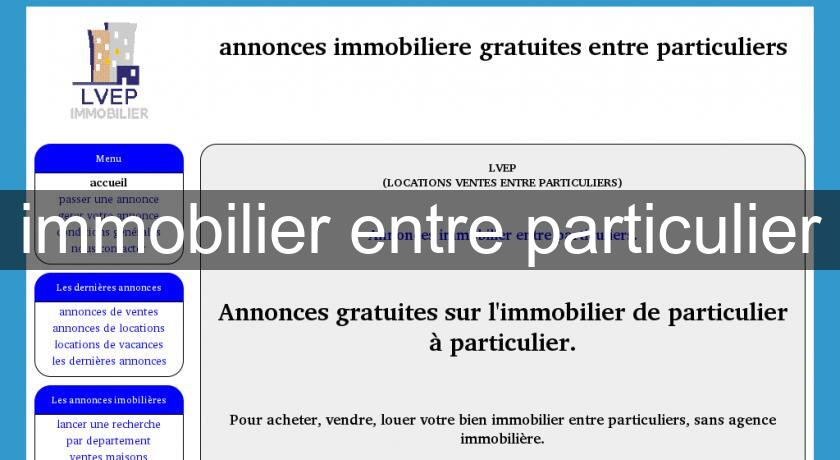 immobilier entre particulier