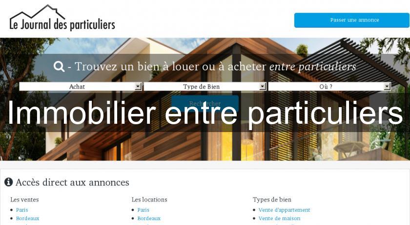 Immobilier entre particuliers