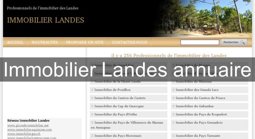 Immobilier Landes annuaire