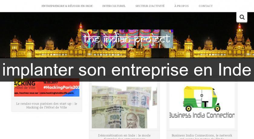 implanter son entreprise en Inde implanter son entreprise en Inde