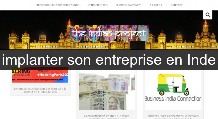 implanter son entreprise en Inde