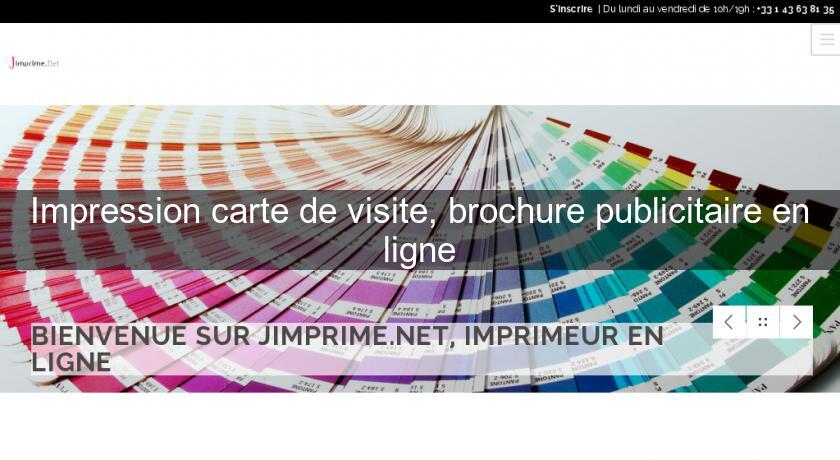 Impression carte de visite, brochure publicitaire en ligne Impression carte de visite, brochure publicitaire en ligne