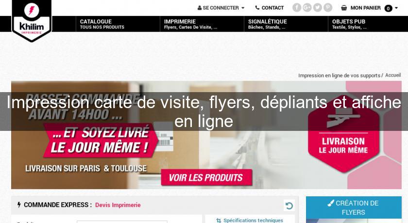 Impression carte de visite, flyers, dépliants et affiche en ligne Impression carte de visite, flyers, dépliants et affiche en ligne
