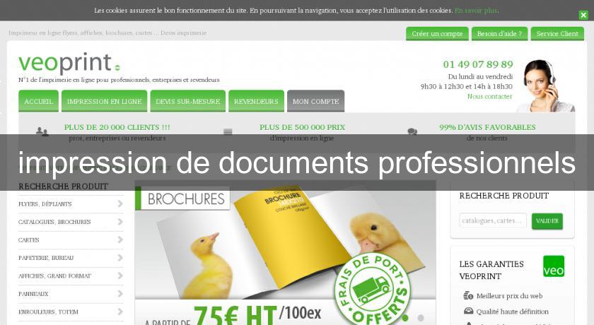 impression de documents professionnels