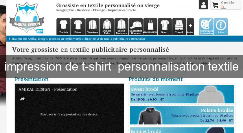 impression de t-shirt  personnalisation textile