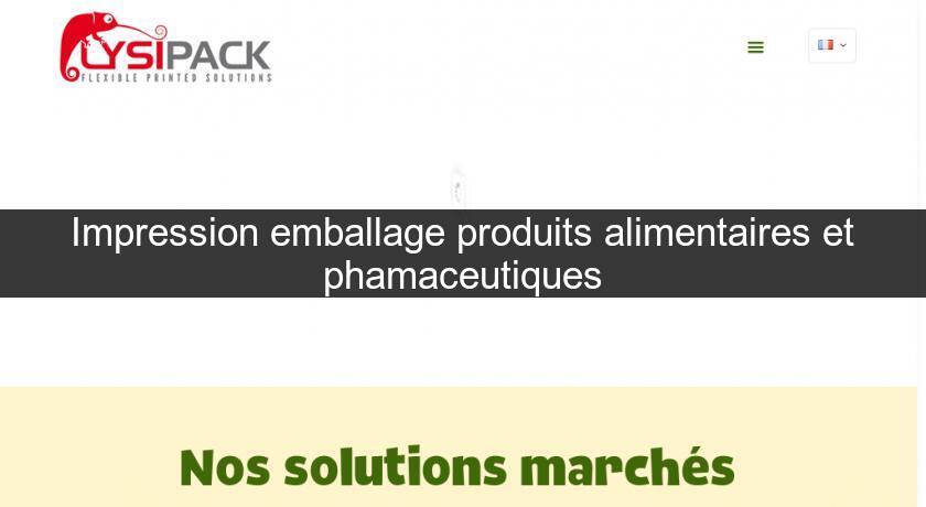 Impression emballage produits alimentaires et phamaceutiques